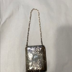 Sterling silver ART NOUVEAU cigarette case,etc.